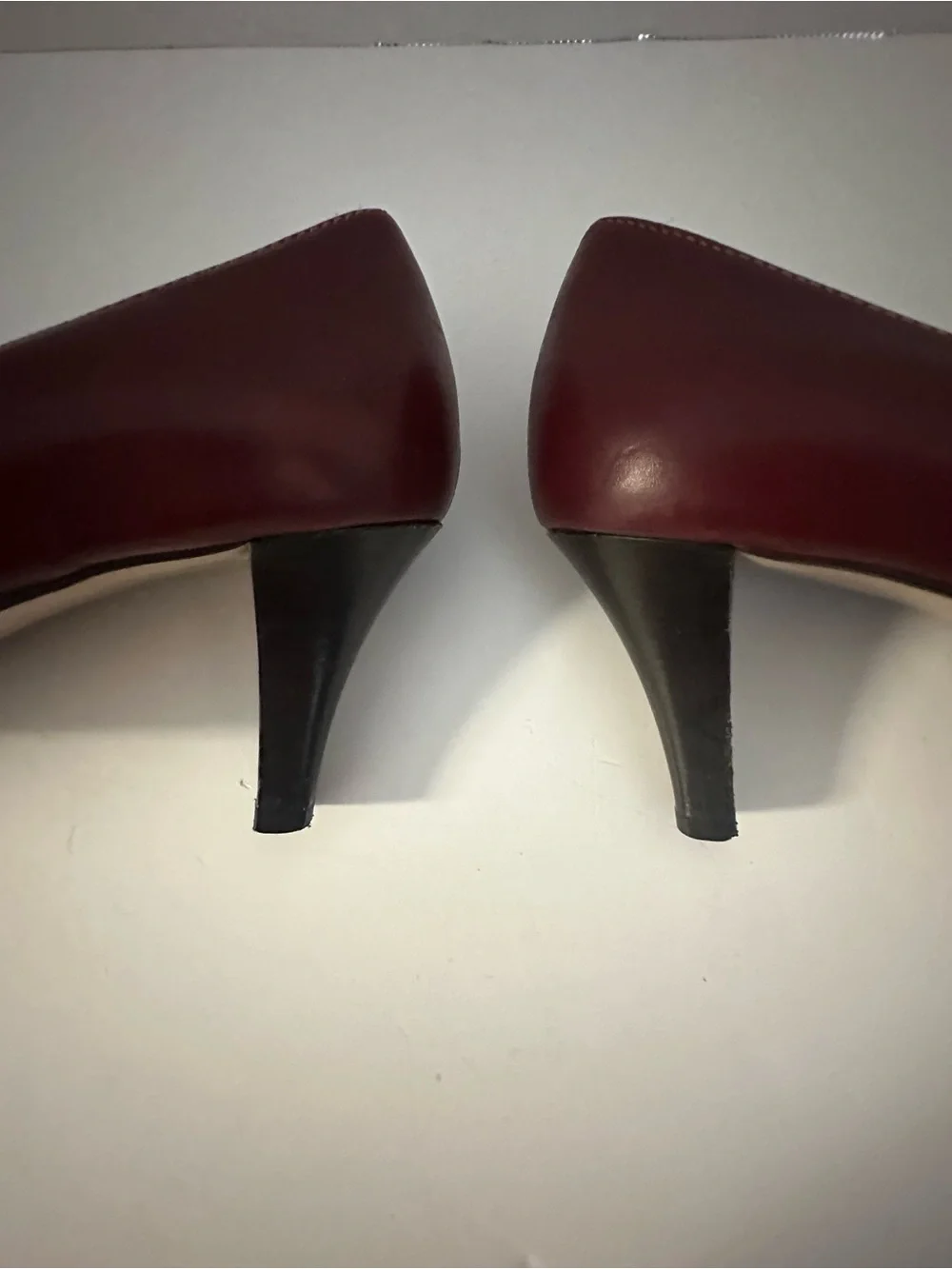 Coach Women's Burgundy Leather Buckle Pumps